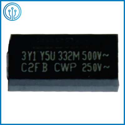 11.4x6.0mmのプラスチック カプセル封入の破片の安全コンデンサー500VAC 10-4700pF Y5P Y5U Y5V